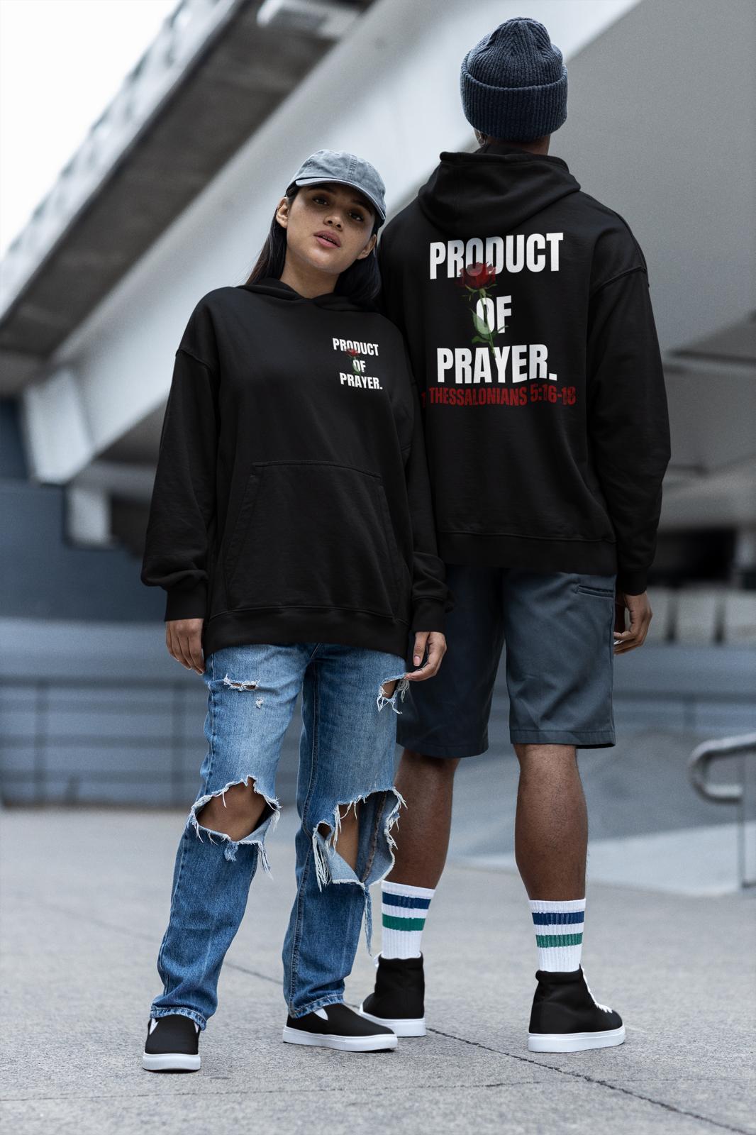 Product Of Prayer Black Hoodie