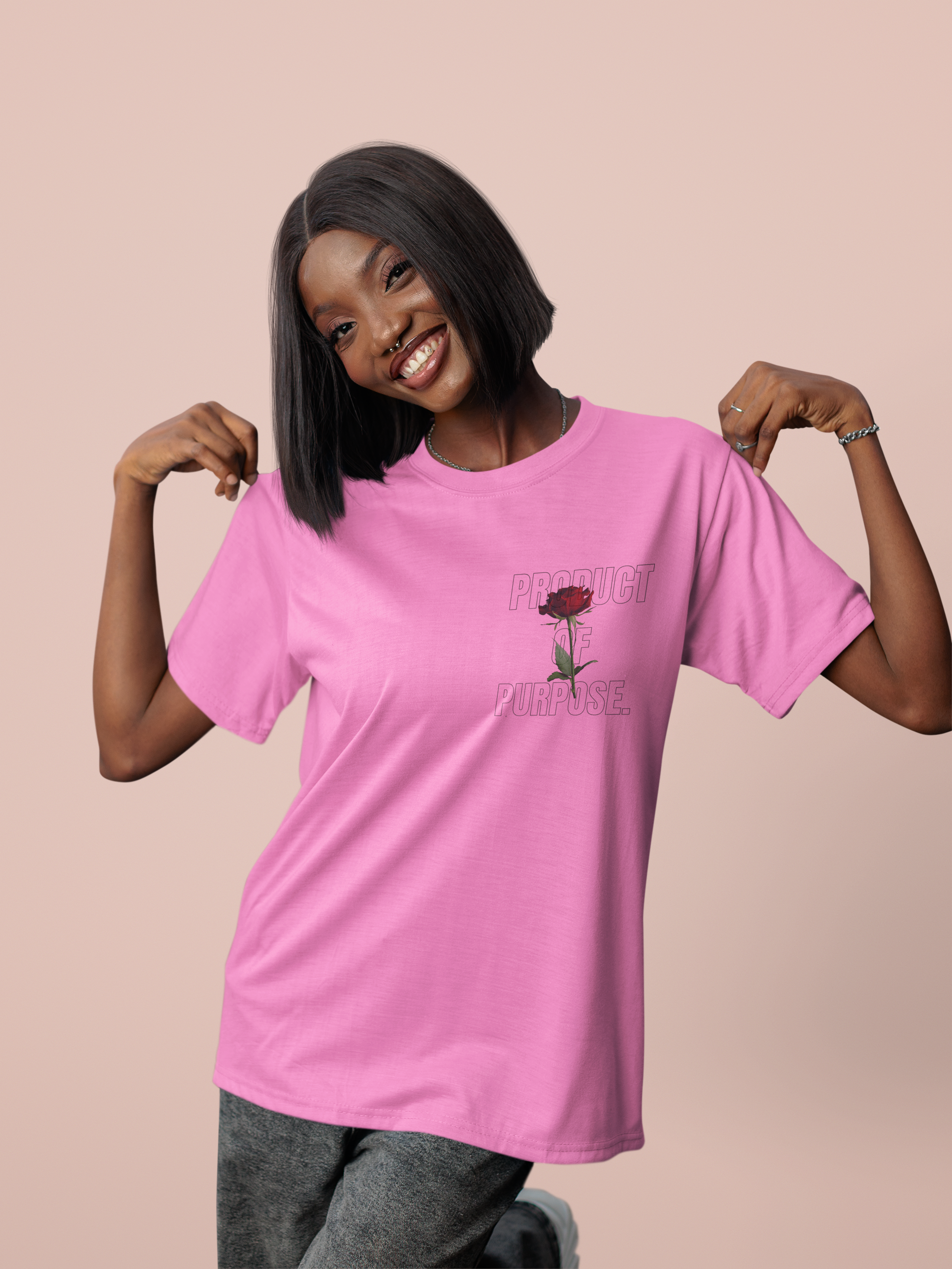 Product Of Purpose T-Shirts(Black)